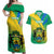 Gabon Couples Matching Off Shoulder Maxi Dress and Hawaiian Shirt Coat Of Arms With Flag Gradient Style - Wonder Print Shop