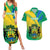 Gabon Couples Matching Summer Maxi Dress and Hawaiian Shirt Coat Of Arms With Flag Gradient Style - Wonder Print Shop