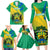 Gabon Family Matching Long Sleeve Bodycon Dress and Hawaiian Shirt Coat Of Arms With Flag Gradient Style - Wonder Print Shop