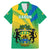 Gabon Family Matching Mermaid Dress and Hawaiian Shirt Coat Of Arms With Flag Gradient Style - Wonder Print Shop