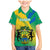 Gabon Family Matching Mermaid Dress and Hawaiian Shirt Coat Of Arms With Flag Gradient Style - Wonder Print Shop