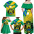 Gabon Family Matching Off Shoulder Maxi Dress and Hawaiian Shirt Coat Of Arms With Flag Gradient Style - Wonder Print Shop