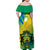 Gabon Family Matching Off Shoulder Maxi Dress and Hawaiian Shirt Coat Of Arms With Flag Gradient Style - Wonder Print Shop