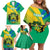 Gabon Family Matching Off Shoulder Short Dress and Hawaiian Shirt Coat Of Arms With Flag Gradient Style - Wonder Print Shop