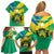 Gabon Family Matching Off Shoulder Short Dress and Hawaiian Shirt Coat Of Arms With Flag Gradient Style - Wonder Print Shop