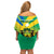 Gabon Family Matching Off Shoulder Short Dress and Hawaiian Shirt Coat Of Arms With Flag Gradient Style - Wonder Print Shop