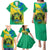 Gabon Family Matching Puletasi Dress and Hawaiian Shirt Coat Of Arms With Flag Gradient Style - Wonder Print Shop