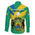 Gabon Family Matching Puletasi Dress and Hawaiian Shirt Coat Of Arms With Flag Gradient Style - Wonder Print Shop