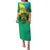 Gabon Family Matching Puletasi Dress and Hawaiian Shirt Coat Of Arms With Flag Gradient Style - Wonder Print Shop