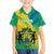 Gabon Family Matching Puletasi Dress and Hawaiian Shirt Coat Of Arms With Flag Gradient Style - Wonder Print Shop