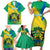 Gabon Family Matching Short Sleeve Bodycon Dress and Hawaiian Shirt Coat Of Arms With Flag Gradient Style - Wonder Print Shop