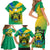 Gabon Family Matching Short Sleeve Bodycon Dress and Hawaiian Shirt Coat Of Arms With Flag Gradient Style - Wonder Print Shop