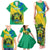 Gabon Family Matching Tank Maxi Dress and Hawaiian Shirt Coat Of Arms With Flag Gradient Style - Wonder Print Shop