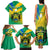 Gabon Family Matching Tank Maxi Dress and Hawaiian Shirt Coat Of Arms With Flag Gradient Style - Wonder Print Shop