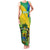 Gabon Family Matching Tank Maxi Dress and Hawaiian Shirt Coat Of Arms With Flag Gradient Style - Wonder Print Shop