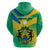 Gabon Hoodie Coat Of Arms With Flag Gradient Style - Wonder Print Shop