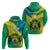 Gabon Hoodie Coat Of Arms With Flag Gradient Style - Wonder Print Shop