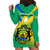 Gabon Hoodie Dress Coat Of Arms With Flag Gradient Style - Wonder Print Shop