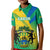 Gabon Kid Polo Shirt Coat Of Arms With Flag Gradient Style - Wonder Print Shop