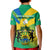 Gabon Kid Polo Shirt Coat Of Arms With Flag Gradient Style - Wonder Print Shop