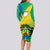 Gabon Long Sleeve Bodycon Dress Coat Of Arms With Flag Gradient Style - Wonder Print Shop