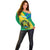 Gabon Off Shoulder Sweater Coat Of Arms With Flag Gradient Style - Wonder Print Shop