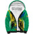 Gabon Sherpa Hoodie Coat Of Arms With Flag Gradient Style - Wonder Print Shop