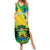 Gabon Summer Maxi Dress Coat Of Arms With Flag Gradient Style - Wonder Print Shop