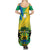 Gabon Summer Maxi Dress Coat Of Arms With Flag Gradient Style - Wonder Print Shop