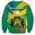 Gabon Sweatshirt Coat Of Arms With Flag Gradient Style - Wonder Print Shop