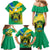 Presonalised Gabon Family Matching Mermaid Dress and Hawaiian Shirt Coat Of Arms With Flag Gradient Style - Wonder Print Shop