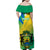 Presonalised Gabon Family Matching Off Shoulder Maxi Dress and Hawaiian Shirt Coat Of Arms With Flag Gradient Style - Wonder Print Shop