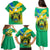 Presonalised Gabon Family Matching Puletasi Dress and Hawaiian Shirt Coat Of Arms With Flag Gradient Style - Wonder Print Shop