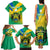 Presonalised Gabon Family Matching Tank Maxi Dress and Hawaiian Shirt Coat Of Arms With Flag Gradient Style - Wonder Print Shop