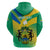 Presonalised Gabon Hoodie Coat Of Arms With Flag Gradient Style - Wonder Print Shop