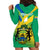 Presonalised Gabon Hoodie Dress Coat Of Arms With Flag Gradient Style - Wonder Print Shop