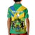 Presonalised Gabon Kid Polo Shirt Coat Of Arms With Flag Gradient Style - Wonder Print Shop