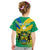 Presonalised Gabon Kid T Shirt Coat Of Arms With Flag Gradient Style - Wonder Print Shop