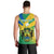 Presonalised Gabon Men Tank Top Coat Of Arms With Flag Gradient Style - Wonder Print Shop