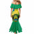 Presonalised Gabon Mermaid Dress Coat Of Arms With Flag Gradient Style - Wonder Print Shop