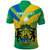 Presonalised Gabon Polo Shirt Coat Of Arms With Flag Gradient Style - Wonder Print Shop