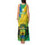 Presonalised Gabon Tank Maxi Dress Coat Of Arms With Flag Gradient Style - Wonder Print Shop