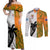 Fiji And Australia Rugby Couples Matching Off Shoulder Maxi Dress and Long Sleeve Button Shirts 2023 World Cup Aboriginal Mix Tapa Pattern - Wonder Print Shop