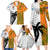 Fiji And Australia Rugby Family Matching Long Sleeve Bodycon Dress and Hawaiian Shirt 2023 World Cup Aboriginal Mix Tapa Pattern - Wonder Print Shop