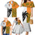 Fiji And Australia Rugby Family Matching Mermaid Dress and Hawaiian Shirt 2023 World Cup Aboriginal Mix Tapa Pattern - Wonder Print Shop