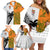 Fiji And Australia Rugby Family Matching Off Shoulder Short Dress and Hawaiian Shirt 2023 World Cup Aboriginal Mix Tapa Pattern - Wonder Print Shop