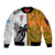 fiji-and-australia-rugby-sleeve-zip-bomber-jacket-2023-world-cup-aboriginal-mix-tapa-pattern