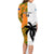 Custom Fiji And Australia Rugby Family Matching Long Sleeve Bodycon Dress and Hawaiian Shirt 2023 World Cup Aboriginal Mix Tapa Pattern - Wonder Print Shop