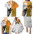 Custom Fiji And Australia Rugby Family Matching Puletasi Dress and Hawaiian Shirt 2023 World Cup Aboriginal Mix Tapa Pattern - Wonder Print Shop