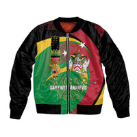 St Kitts and Nevis Sugar Mas Bomber Jacket Caribbean Masquerade Flag Color - Wonder Print Shop